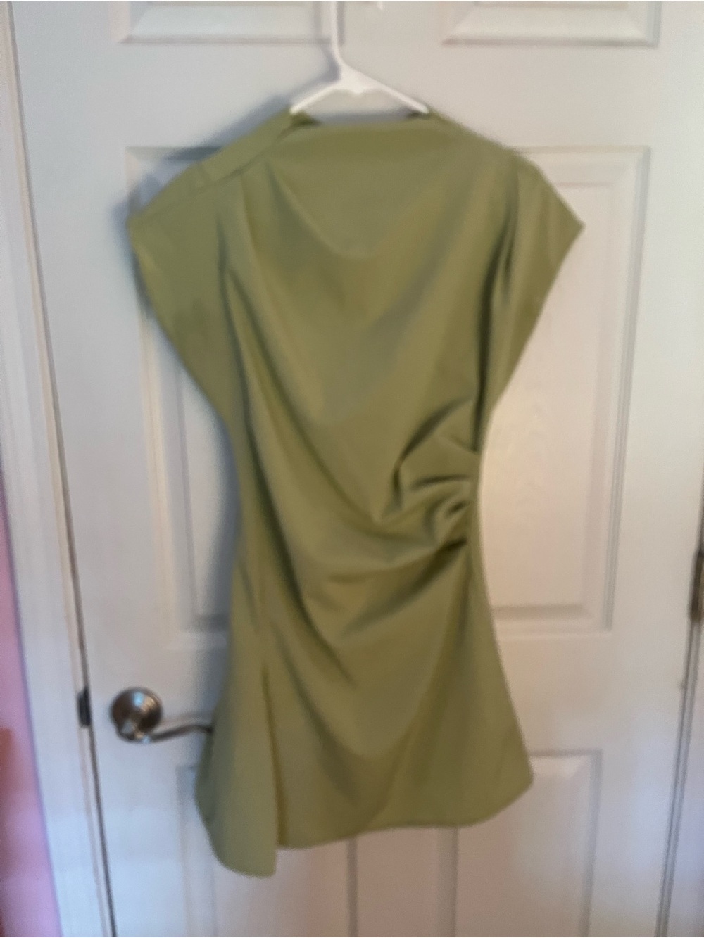 SHEIN Olive Draped Side-Twist Dress